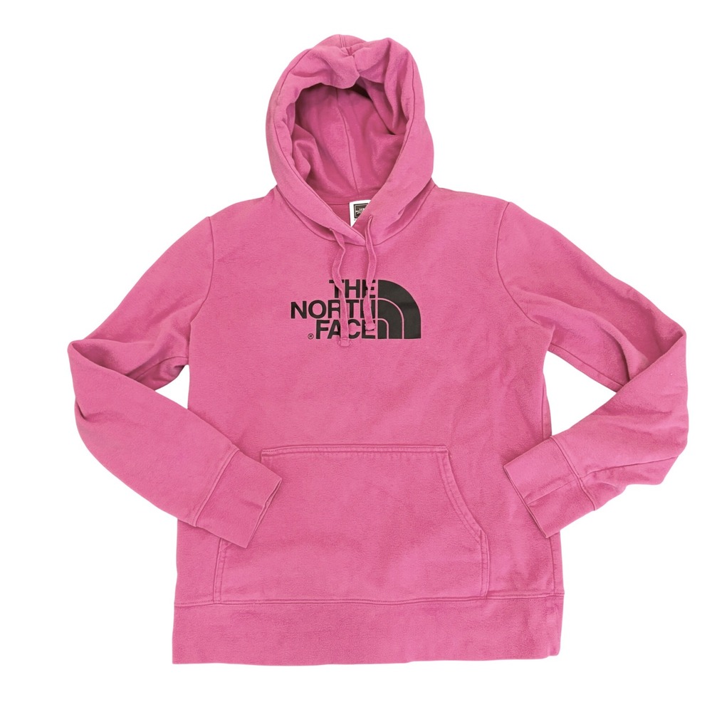 The North Face Womens Pink Pullover Logo Hoodie Sweatshirt Large KE 618907